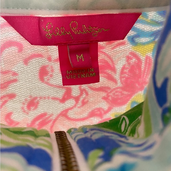 Lilly Pulitzer like new half zip long sleeve pullover size medium - Picture 2 of 7